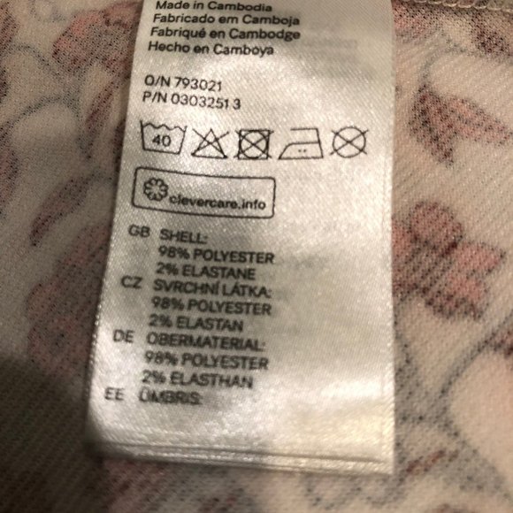 H&M Divided White Floral Pattern Sleeveless Skater Dress Size 12 - Picture 7 of 10